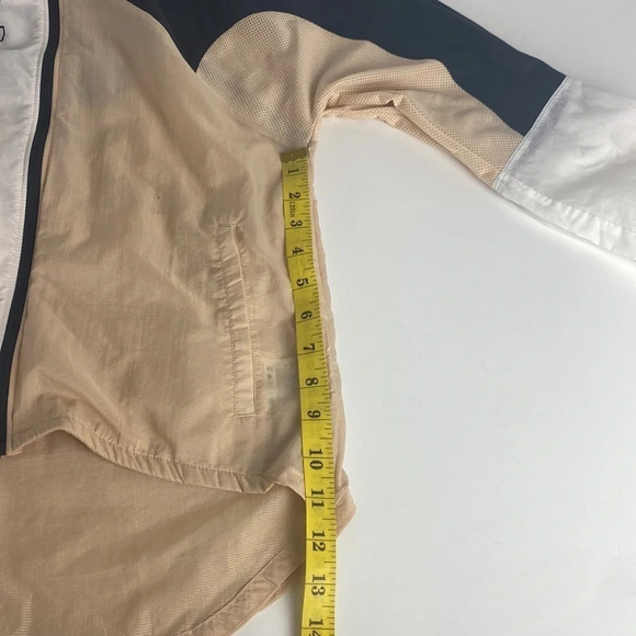 2/$25 White black cream Nike air hoodless lightweight coat zip  up jacket sz M - Picture 6 of 10